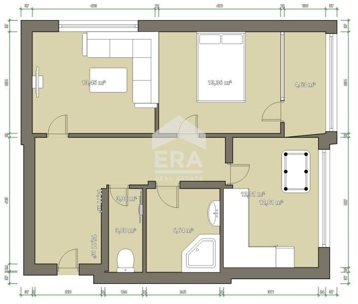 Продава се Двустаен апартамент в Силистра, Център - 57 кв.м за 403 €/кв.м - Снимка #6