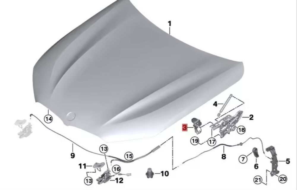 Capse pirotehice capota balama airbag Bmw Seria 7 8 G11 G12 G15 G16 M
