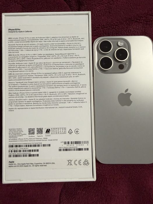 IPhone 15 Pro Natural Titanium 128gd