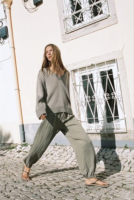 Pantaloni Zara, gri