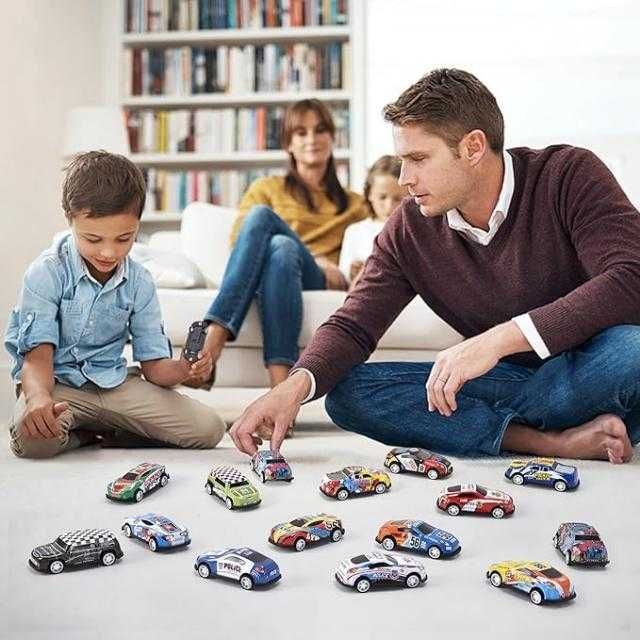 Set 15 masinute metalice sport, Multicolor,  KOMAZI®