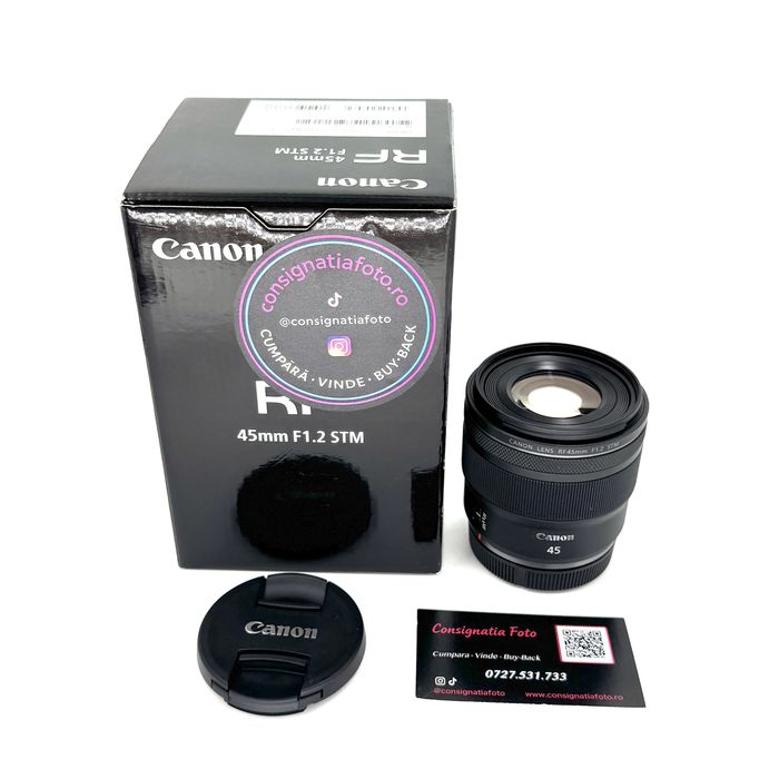 Canon RF 45mm F1.2 STM - Ca nou ! Factura - Garantie 3 luni !