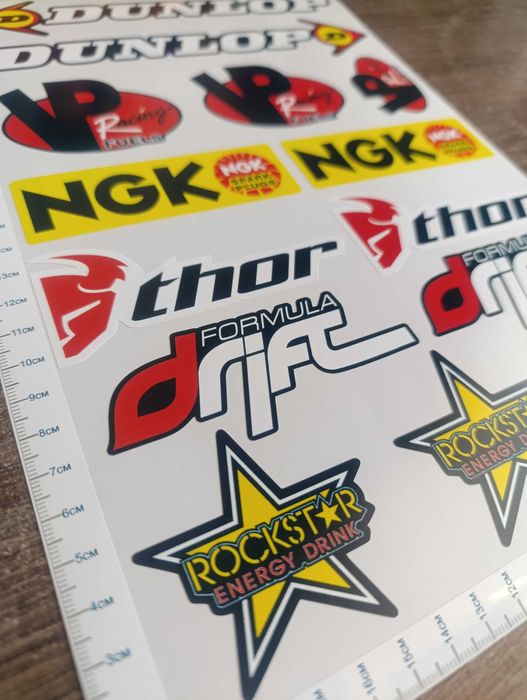 Стикери за мотор Dunlop VP NGK Thor Drift Rockstar Honda