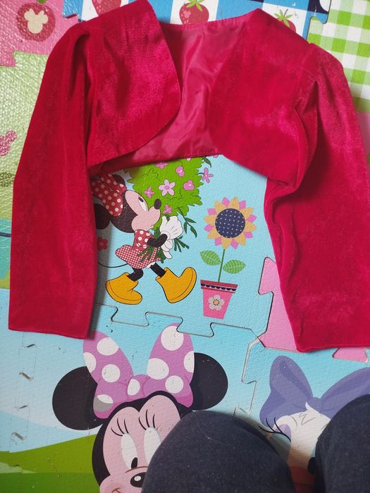 Set fustita velur si bolero catifea pt fetite 3-4 ani