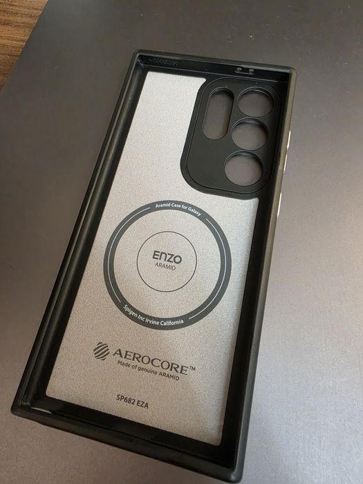 Husa Samsung Galaxy S24 Ultra - Spigen Enzo Aramid - Matte Blac