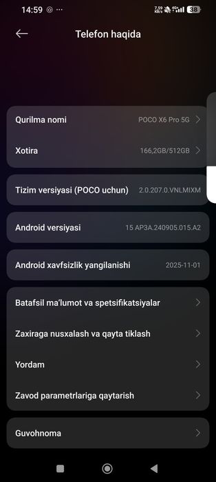 poco x6pro 5g qollab quvatlaydi