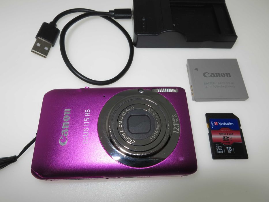 Canon IXUS 115 компактен фотоапарат камера розов цвят FULL-HD видео