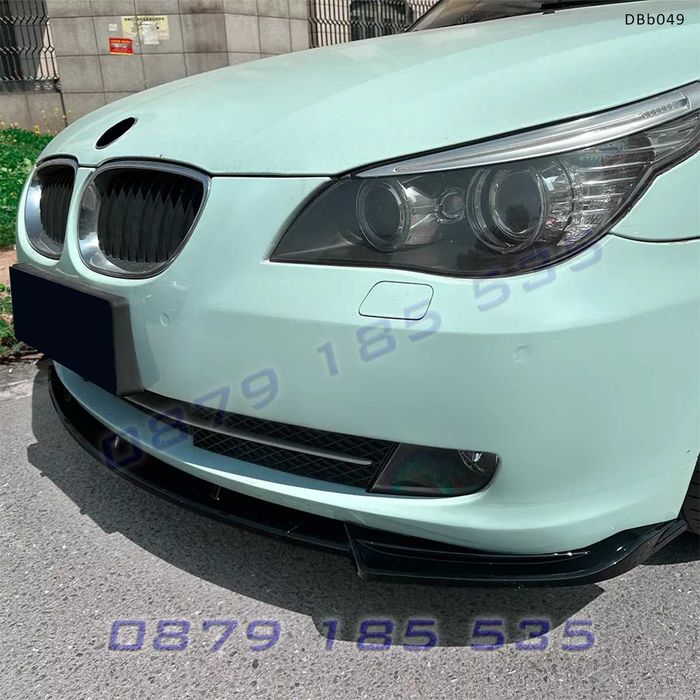 Преден лип спойлер за BMW 5 E60 E61 2008–2010 черен гланц -DBb049 тунинг бме е60 е61