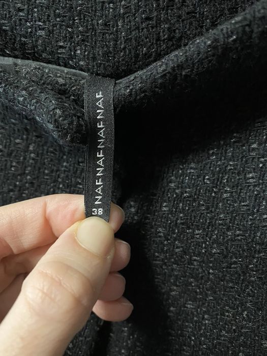 Палто с вълна в черен цвят