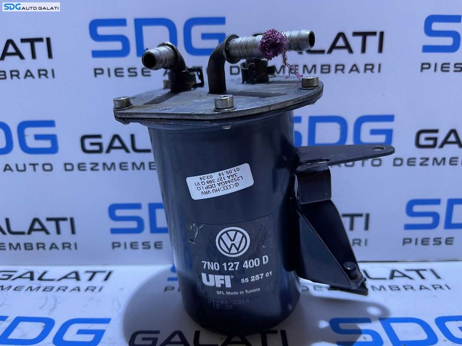 Corp Carcasa Suport Filtru Combustibil Motorina Volkswagen Passat B7 1.6 TDI CAY CAYC 2010 - 2015 Cod 7N0127400D [D0639]