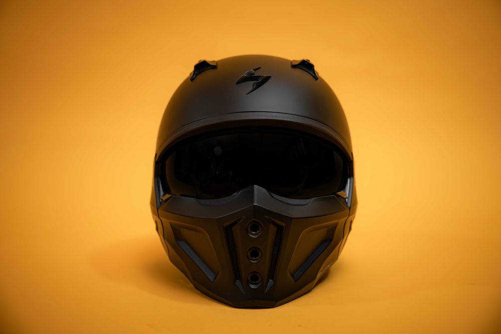 Casca Scorpion Covert X - Matte Black - Marimea L + Manusi Moto FOX