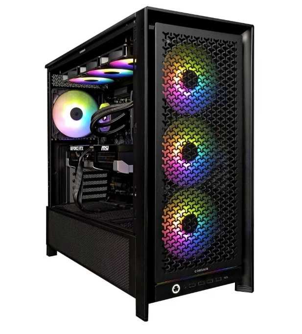 Sistem ABSOLUT Corsair Gaming cu AMD Ryzen 9 9900X3D, Corsair 64GB DDR5 6000 MHz, 4TB SSD Corsair, NVIDIA RTX 5090 32GB, Garantie 2 ani la eMAG