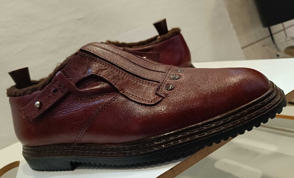 Pantofi monk casual 40.5 41 Rohde imblaniti piele naturala moale