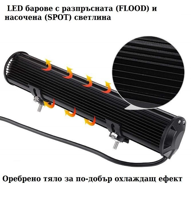 Лед , led бар комбо 54w 72w 90w 108w 126w 144w 12v 24v atv 4х4 офроуд