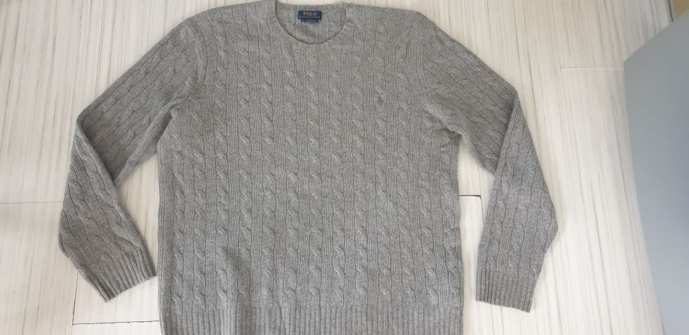 POLO Ralph Lauren Cable Merino/ Cashmere  XL  ОРИГИНАЛ! Mъжки Пуловер