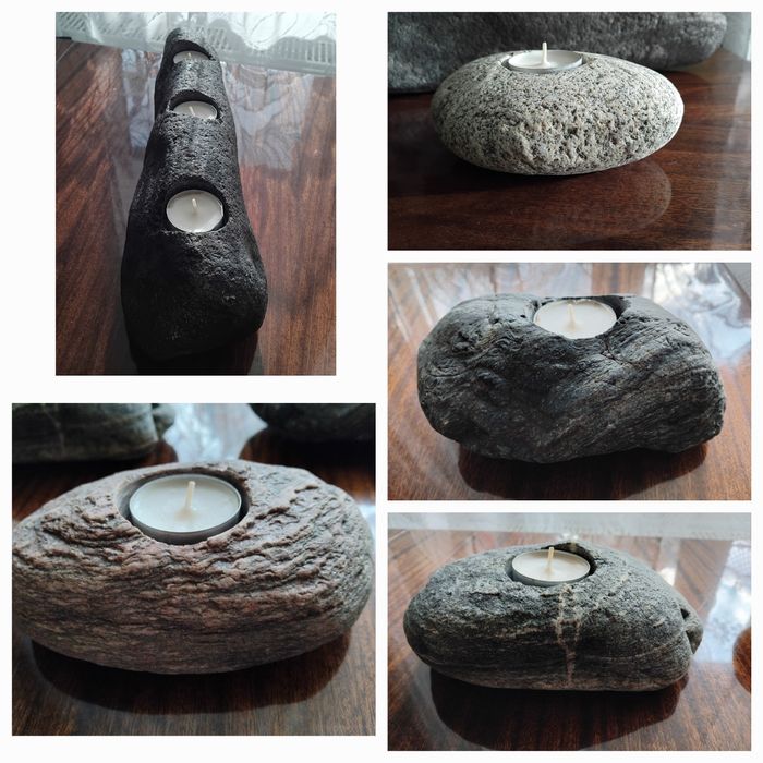 Свещници и украса от естествен камък