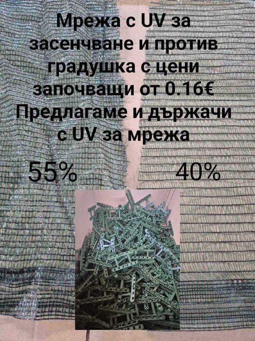 Мрежа за оранжерии ,огради и зебло против плевели