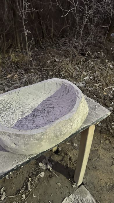 Lavoar baie Chiuveta piatra din rau,facuta manual