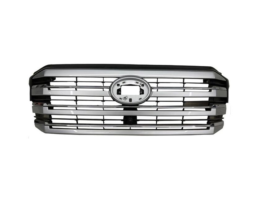 Grila masca fata Toyota Land Cruiser (FJ300), 06.2021-, fara gaura camera, cu ornamente cromate; negru
