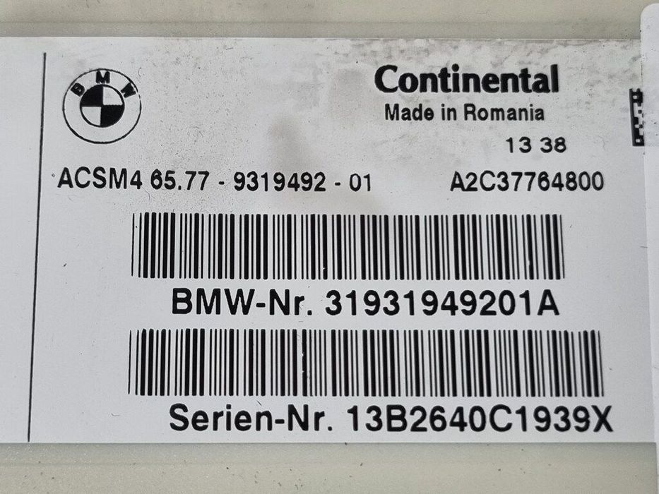 Modul BMW X3 F25 2010 - 2014 (1478) 31931949201A