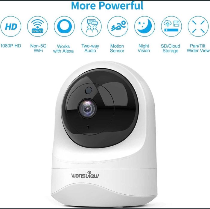 Camera Video Supraveghere Wansview 1080PHD Wifi Alexa Q6 NightVision