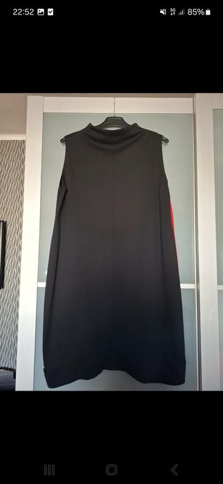 Rochie eleganta rosu cu negru