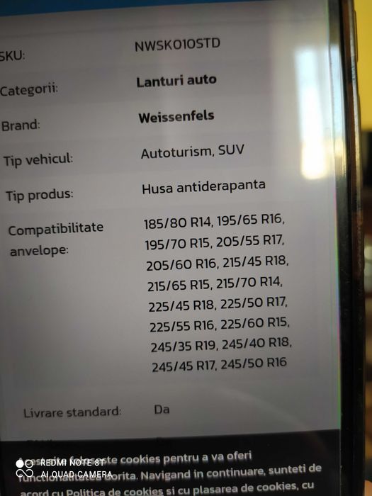 Huse  pneuri antiderapante noi.Marimea(Tg 83.