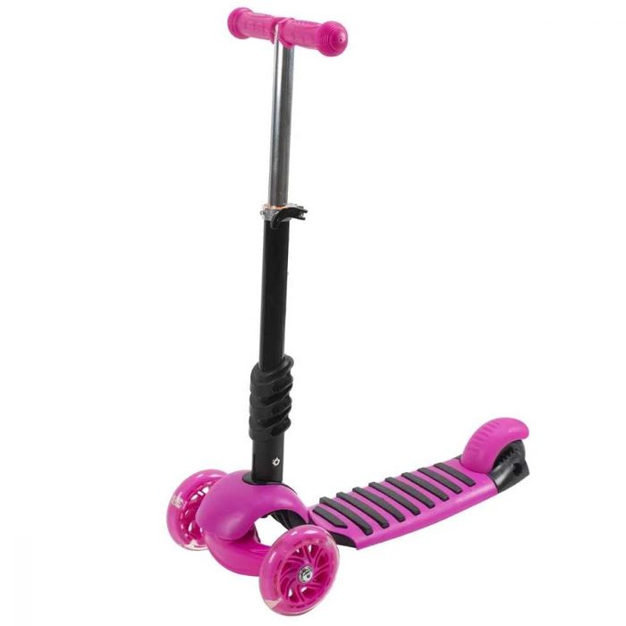 Trotineta 3 roti silicon cu lumini reglabila