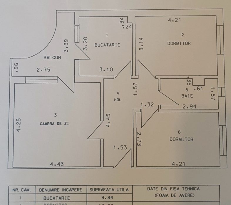 Vanzare apartament 3 camere