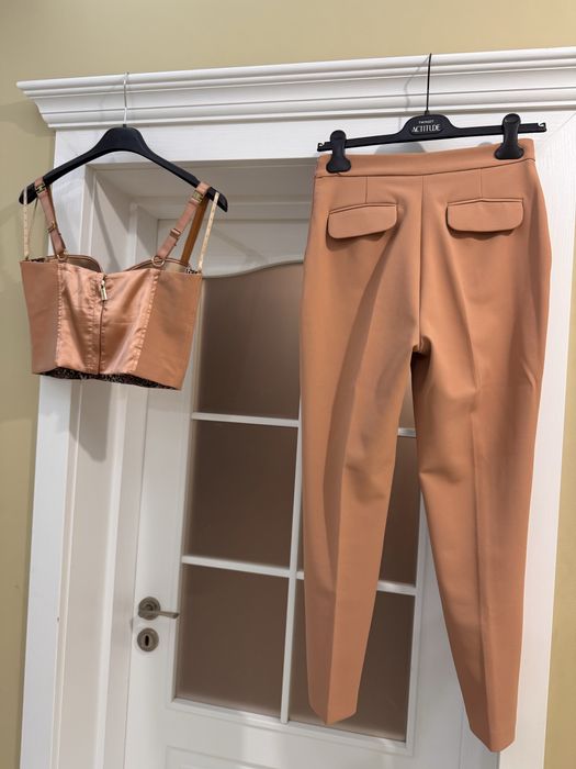 Сет бюстие и панталон  Elisabetta Franchi, бежов цвят, размер 42