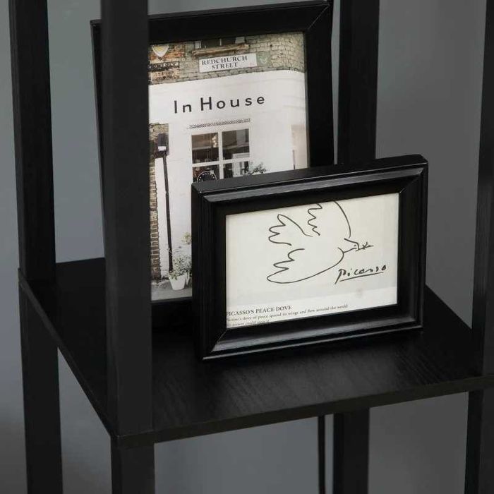 HOMCOM Подова лампа с рафт с двойна светлина, 40W с E27, 2 рафта