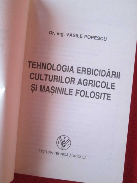 1997  carte  Tehnologia  erbicidarii culturilor agricole si..