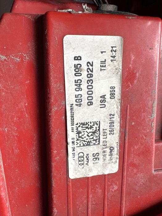 Стоп ляв Audi A6 седан 2013год.