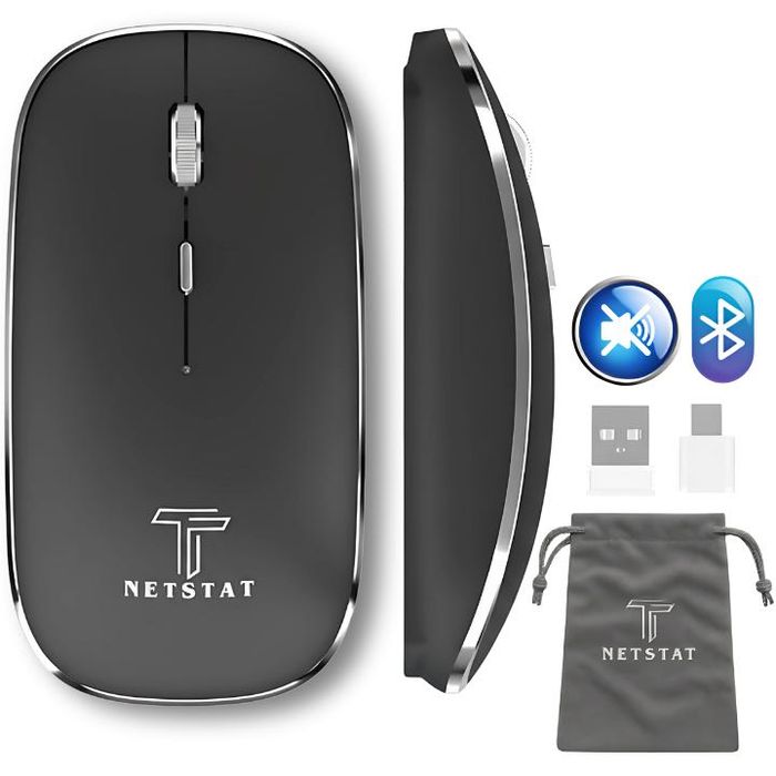 Mouse Office NETSTAT, Cu 3 Tipuri De Conexiuni, Negru, Sigilat, Nou