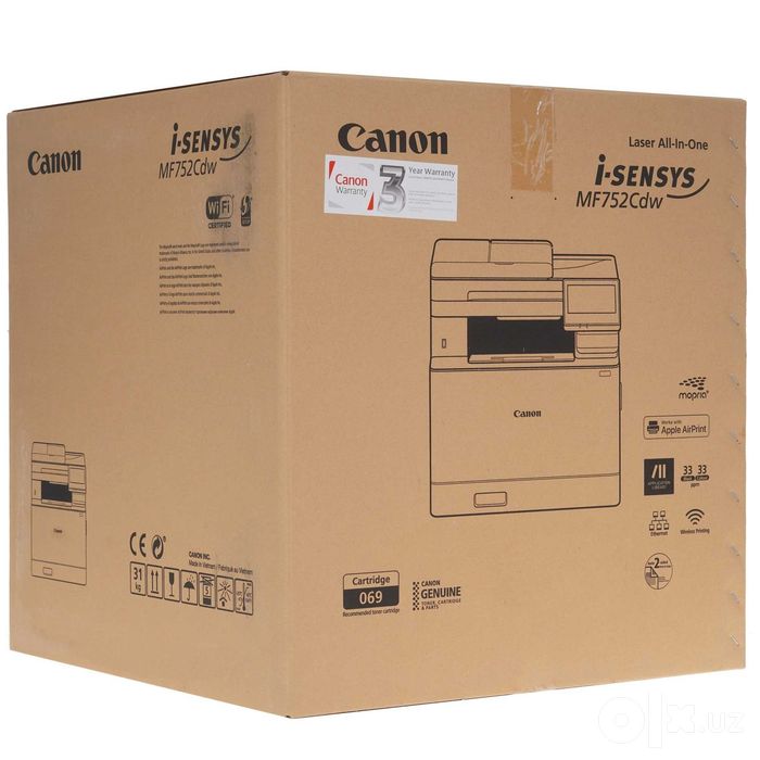 - МФУ Canon i-SENSYS MF752Cdw (A4, Duplex, USB, LAN, Wi-Fi)