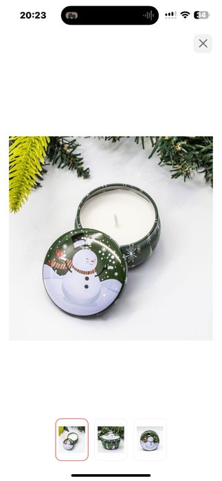 Новогодние свечи, колпак санты