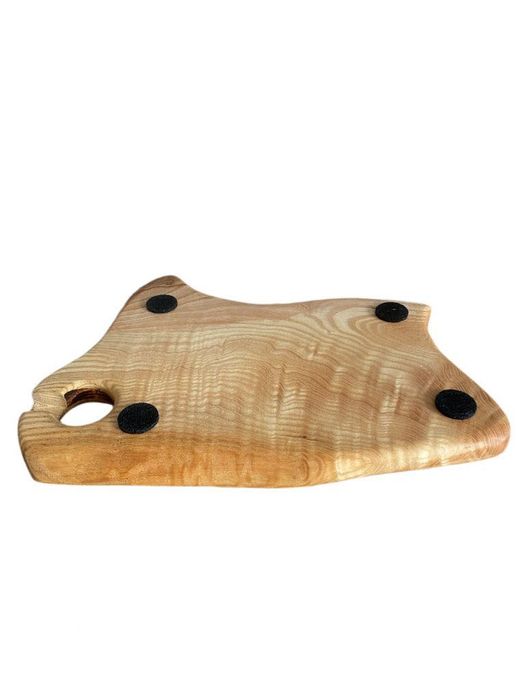 Placa decorativa/suport ceasuri, lemn masiv de frasin, lucrata manual