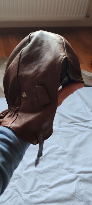 Cască de piele aviator