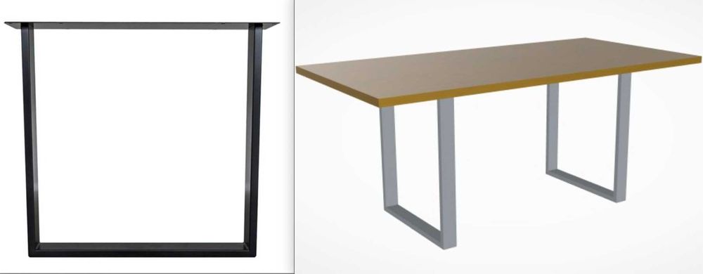 Метален крак за маса, бюро / Стойка за монитор vidaXL, дъб, с рафт