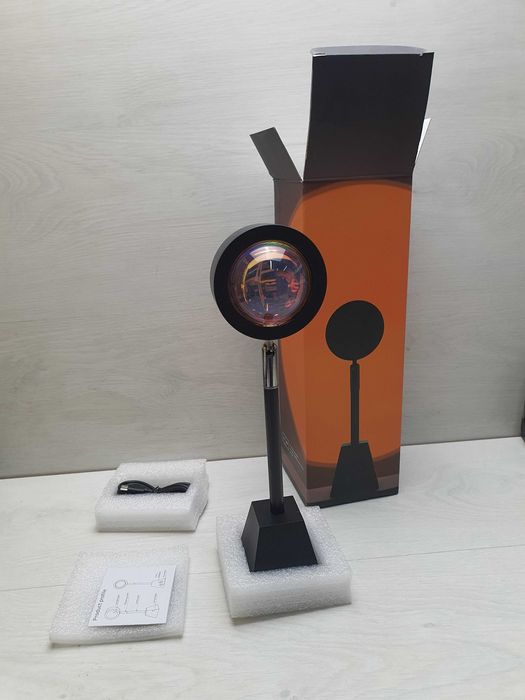 Специална Лампа за Фон Декор Sunset Lamp 360 Rainbow Залез USB Планета гр. София Красно село