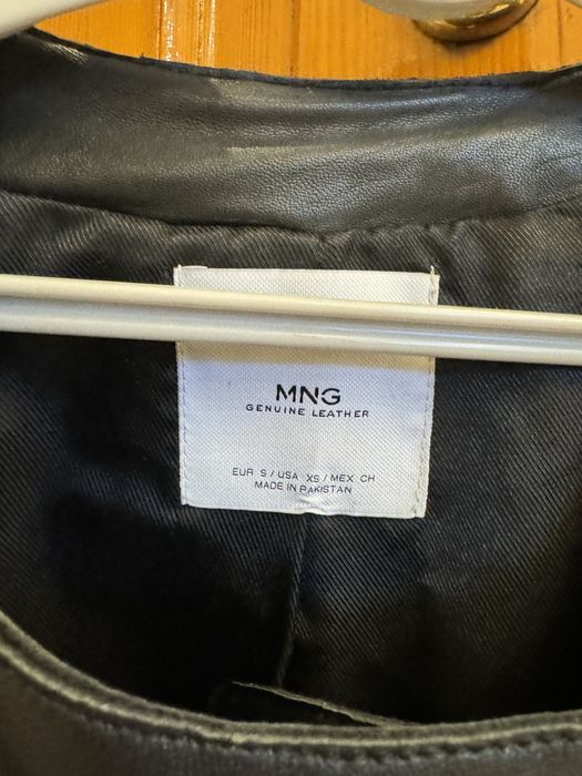 Кожаная куртка косуха S/Xs Mango