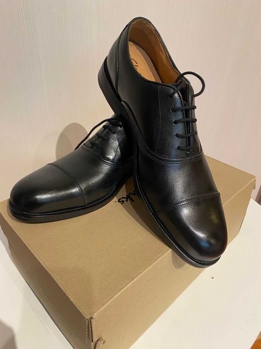 Clarks Cooling Boss - Pantofi piele naturala negri, 44- NOI