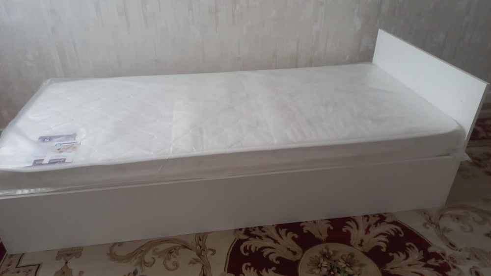Кровать 90×200 ақ түсі