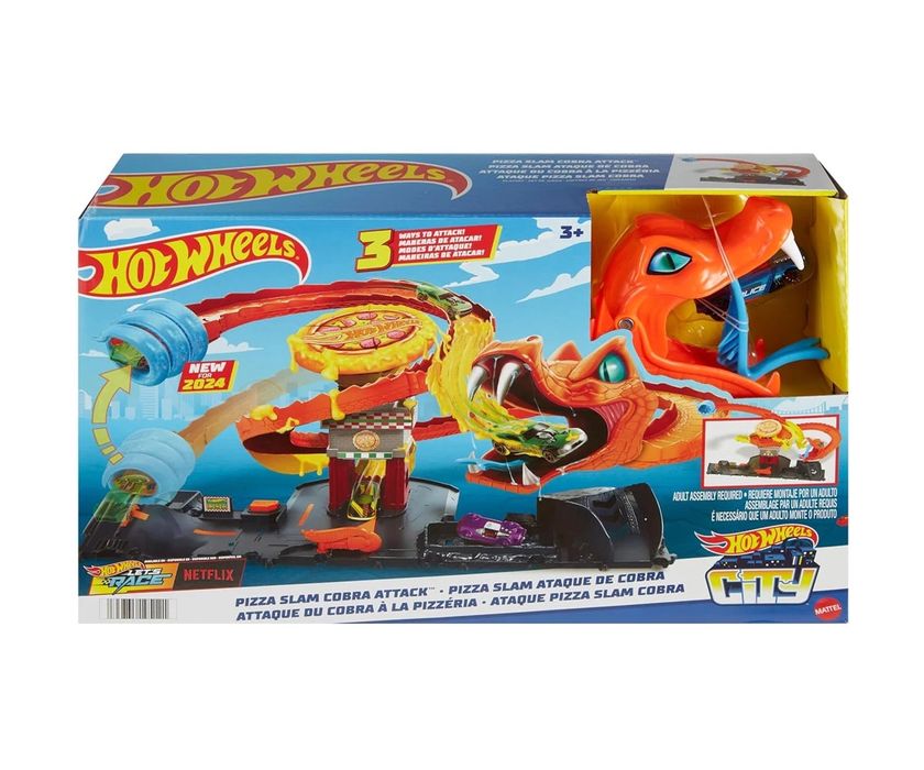 Hot Wheels City - Игрален комплект Змия в магазина за пица