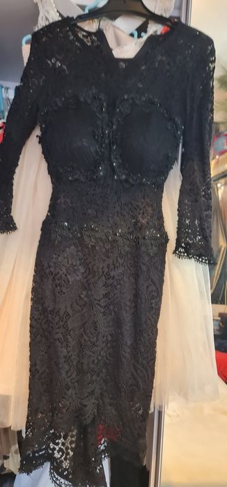 Rochie BBY neagra eleganta moderna cu detalii pretioase