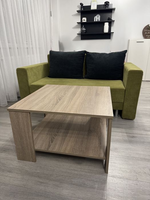 Masă de cafea cu raft inferior