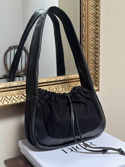 Urbancode, geantă mică, neagră, piele naturală & piele întoarsă