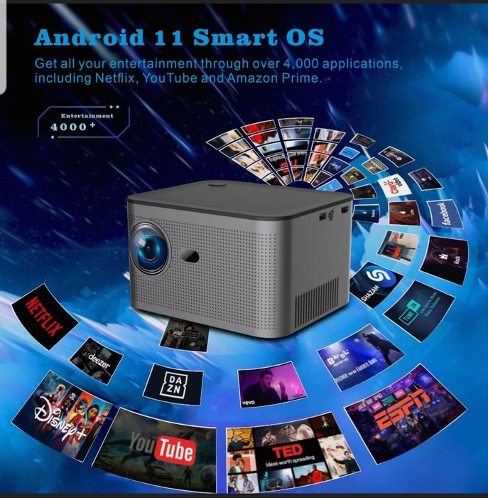 Проектор HY350 4K Android 1000 каналы  и фильмы Прошитый