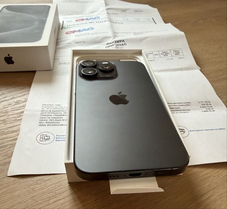 Iphone 15 Pro Max 256GB Black 5G 24м. ЕМАГ