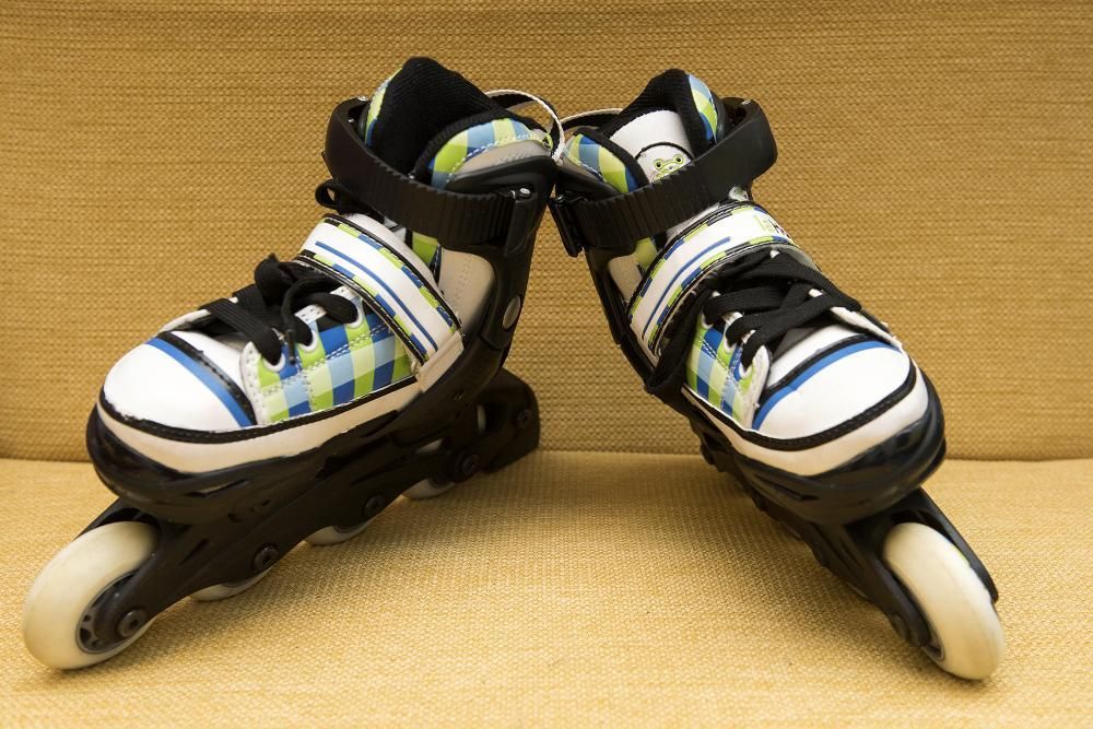 Role Hudora - verde, albastru